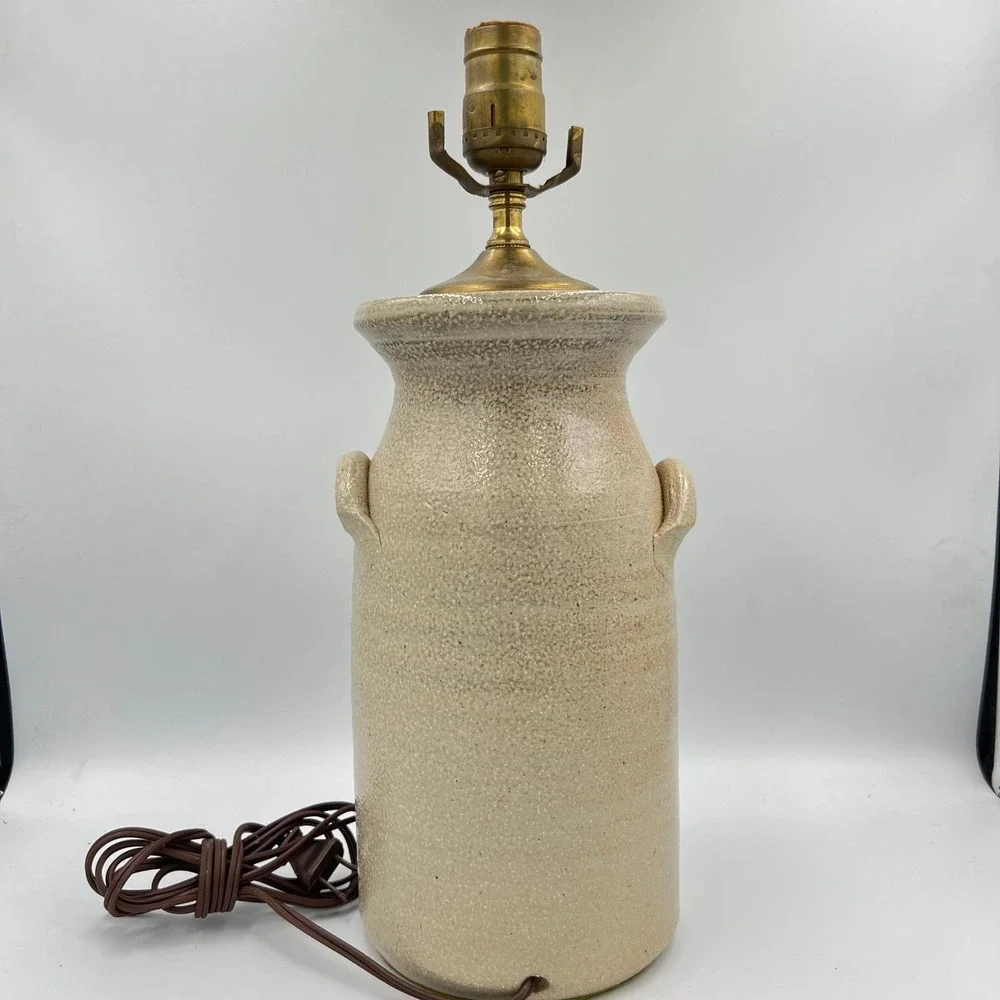 Salmon Falls Stoneware Crock Lamp Cobalt Blue Bird Motif Dover NH Salt Glaze